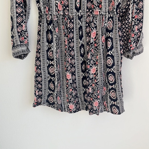 Angie Dark Blue Boho Mini Dress - Picture 8 of 13